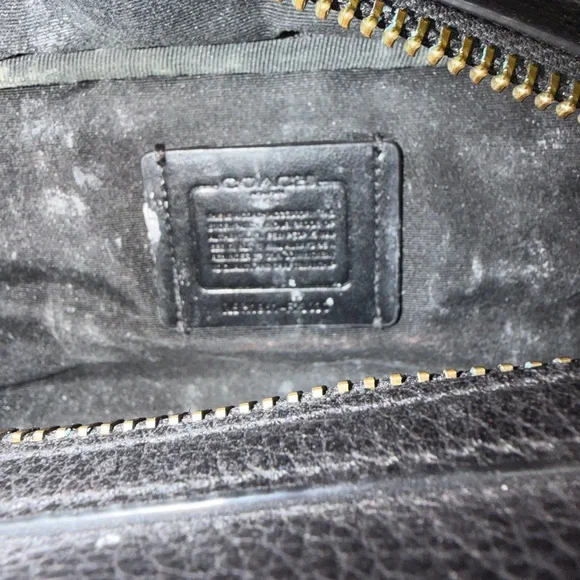 Coach Men's Black Leather Dop Kit